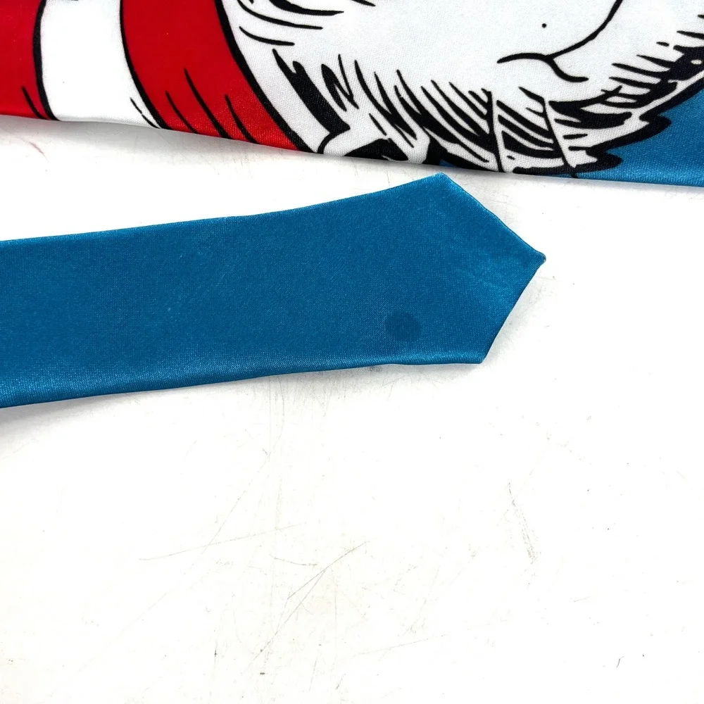 Dr Seuss Cat‎ in the Hat Necktie Blue Red White Character Novelty 62 x 3.5